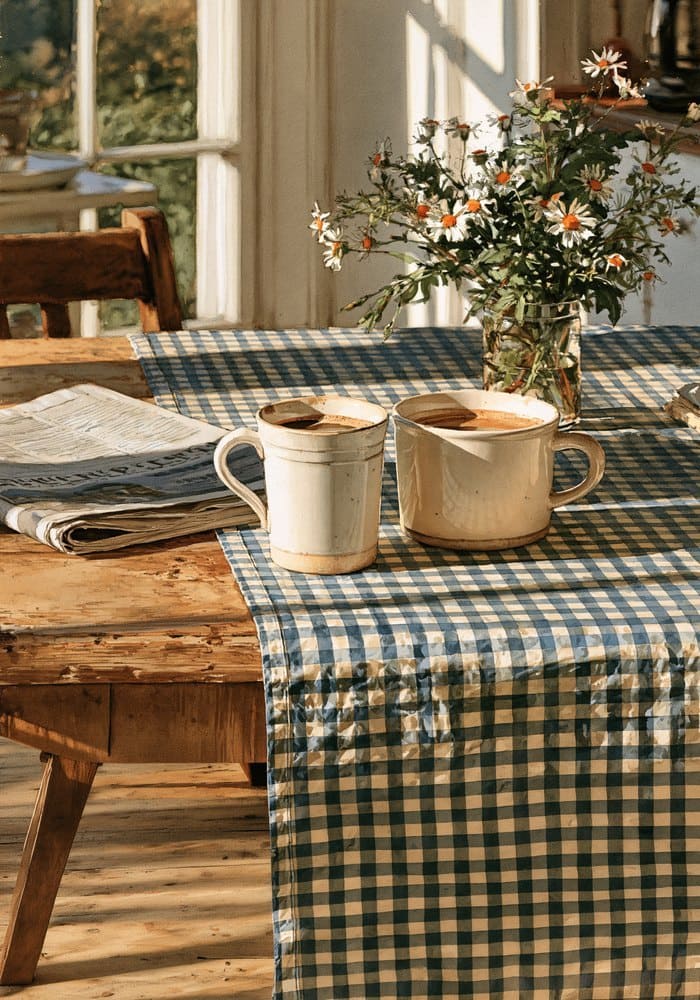 Tea at the kitchen table